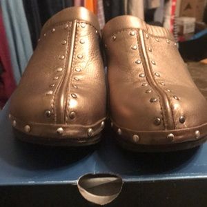 Bronze studded clogs